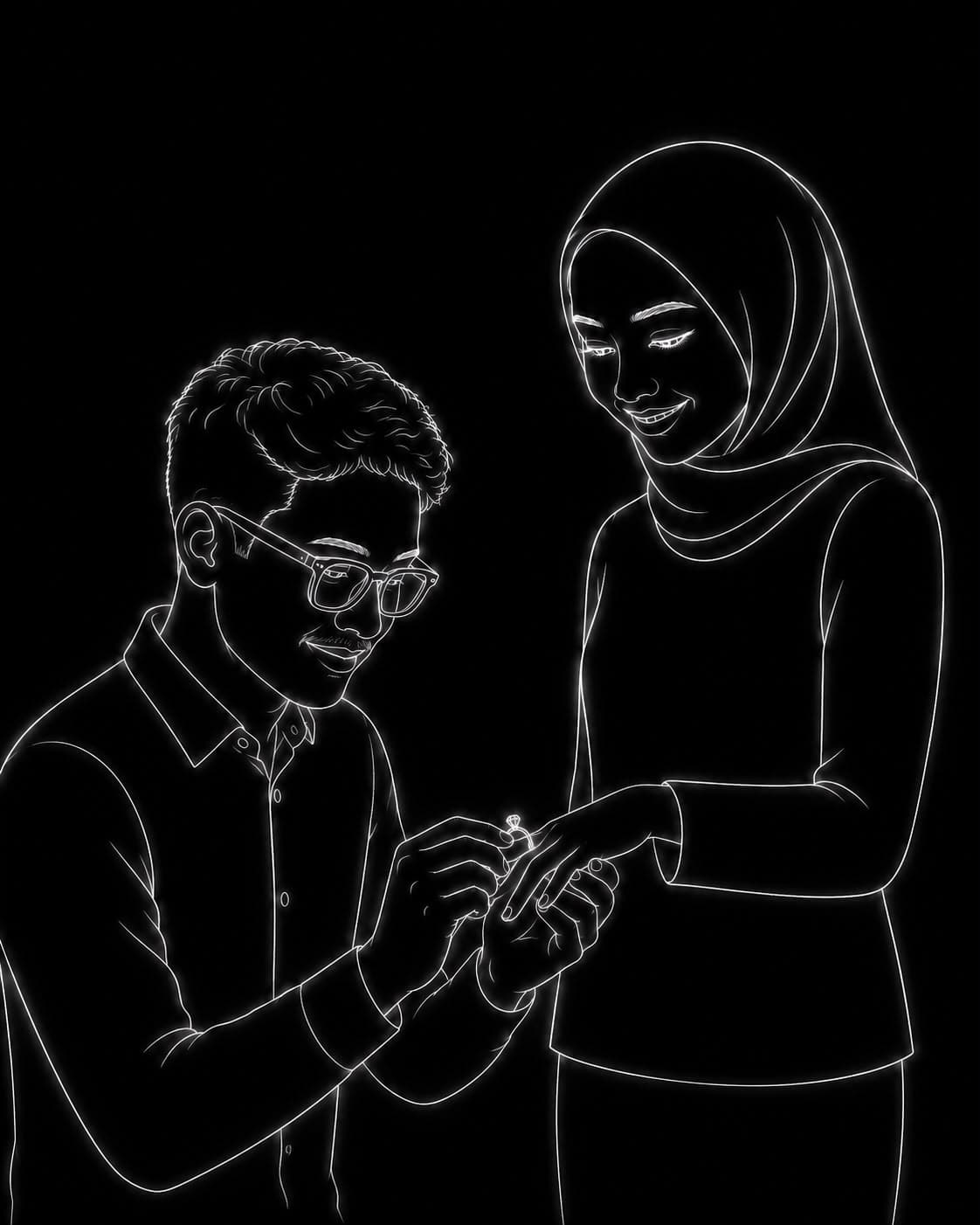 Ilustrasi tukar cincin